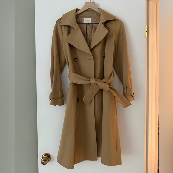 Sezane Scott Trench Coat Size 34/2 in Camel - Like New - Picture 4 of 13